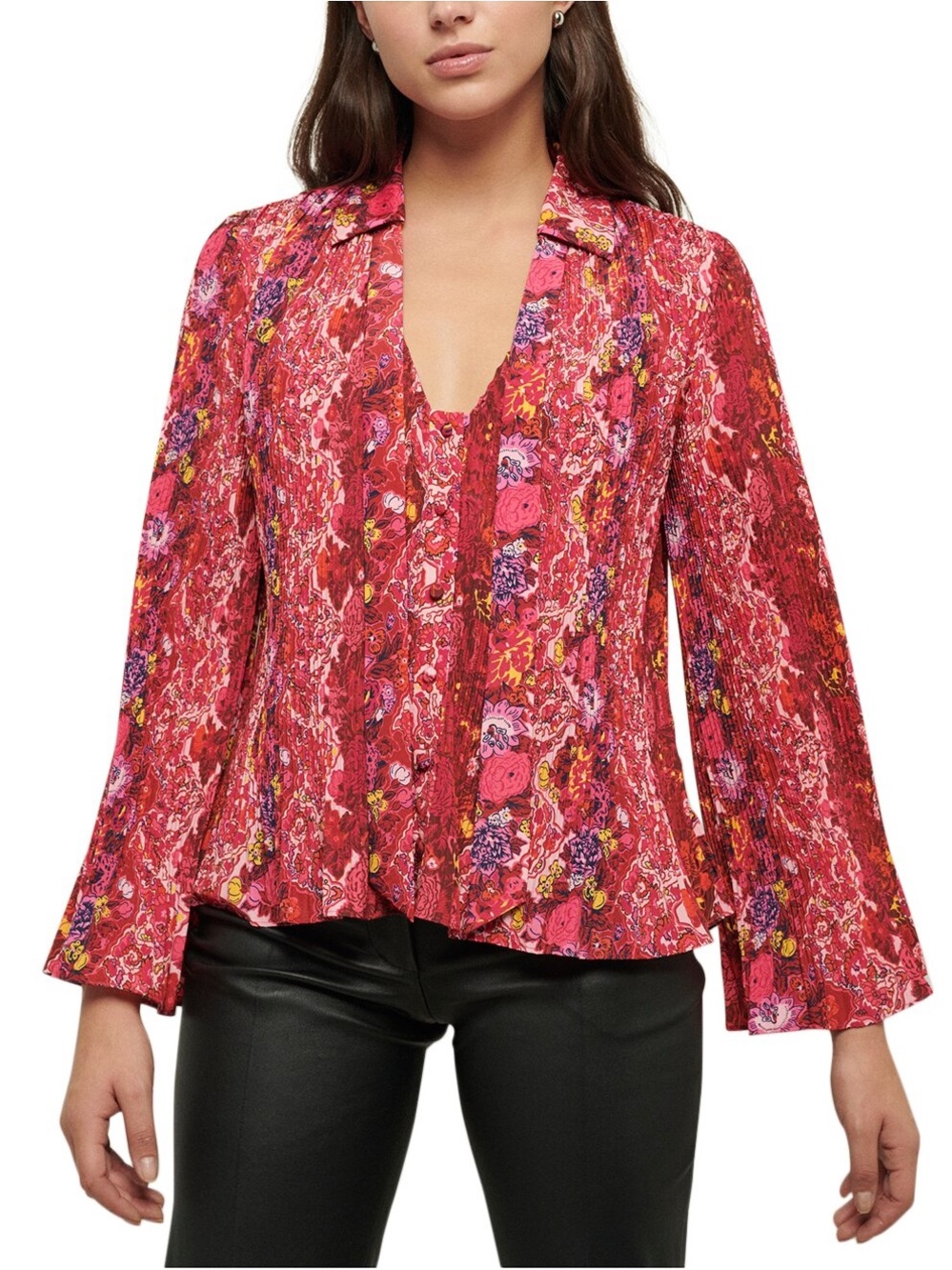 Derek Lam 10 Crosby Eve Pleated Blouse size 6 NWOT